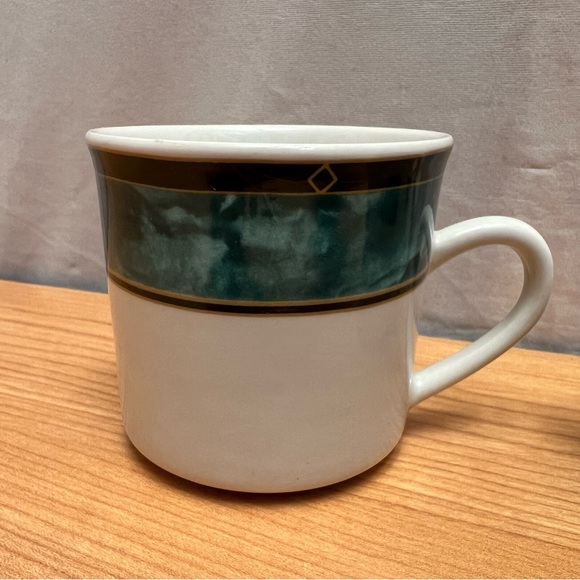 Vintage Gibson Royal Duchess Blue Navy China Set of 2 Coffee Tea Mugs Cup 1990's - Picture 7 of 9